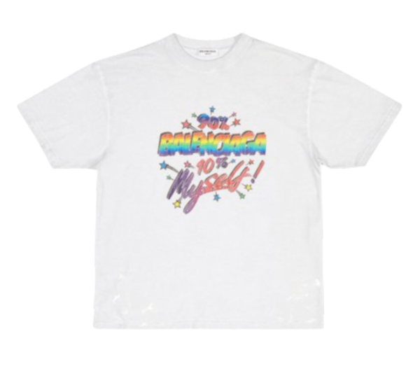 (W) Balenciaga Large Fit 90/10 T-Shirt White