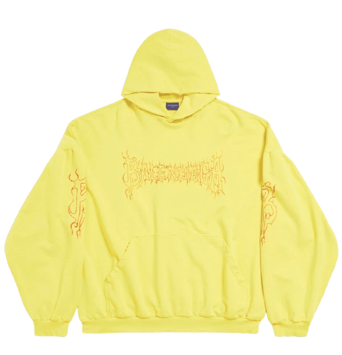 Balenciaga Darkwave Round Hoodie Oversized in Yellow Red
