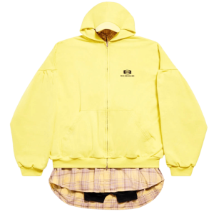 Balenciaga Unity Sports Icon Layered Hoodie Oversized in Yellow Black
