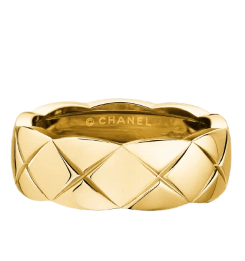 Chanel Coco Crush Ring Quilted Motif Small & 18K Yellow Gold