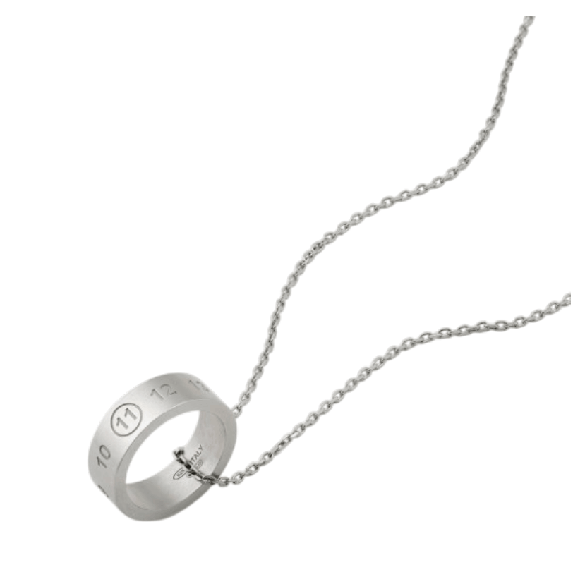 Maison Margiela Numeric Engraved ring-pendant Necklace