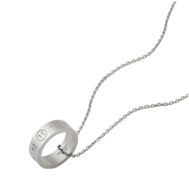 Maison Margiela Numeric Engraved ring-pendant Necklace