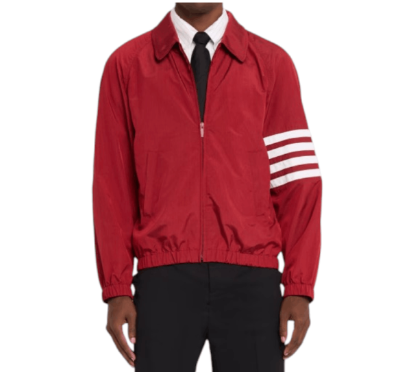 Thom Browne Shiny Ripstop 4-Bar Track Jacket
