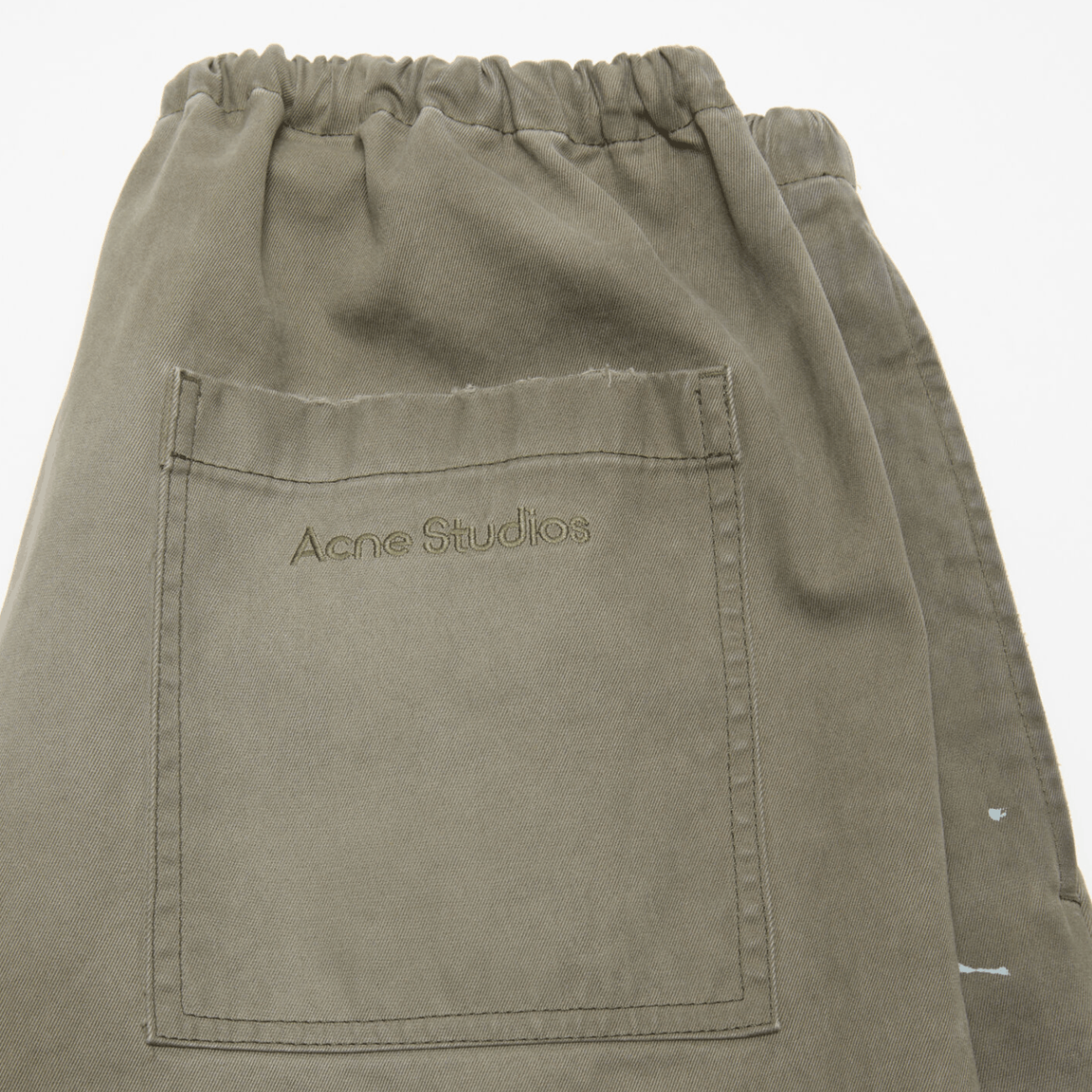 Washed cotton trousers - Dusty green