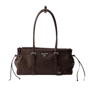 Cocoa Prada Bonnie Medium Antiqued Leather Tote Bag