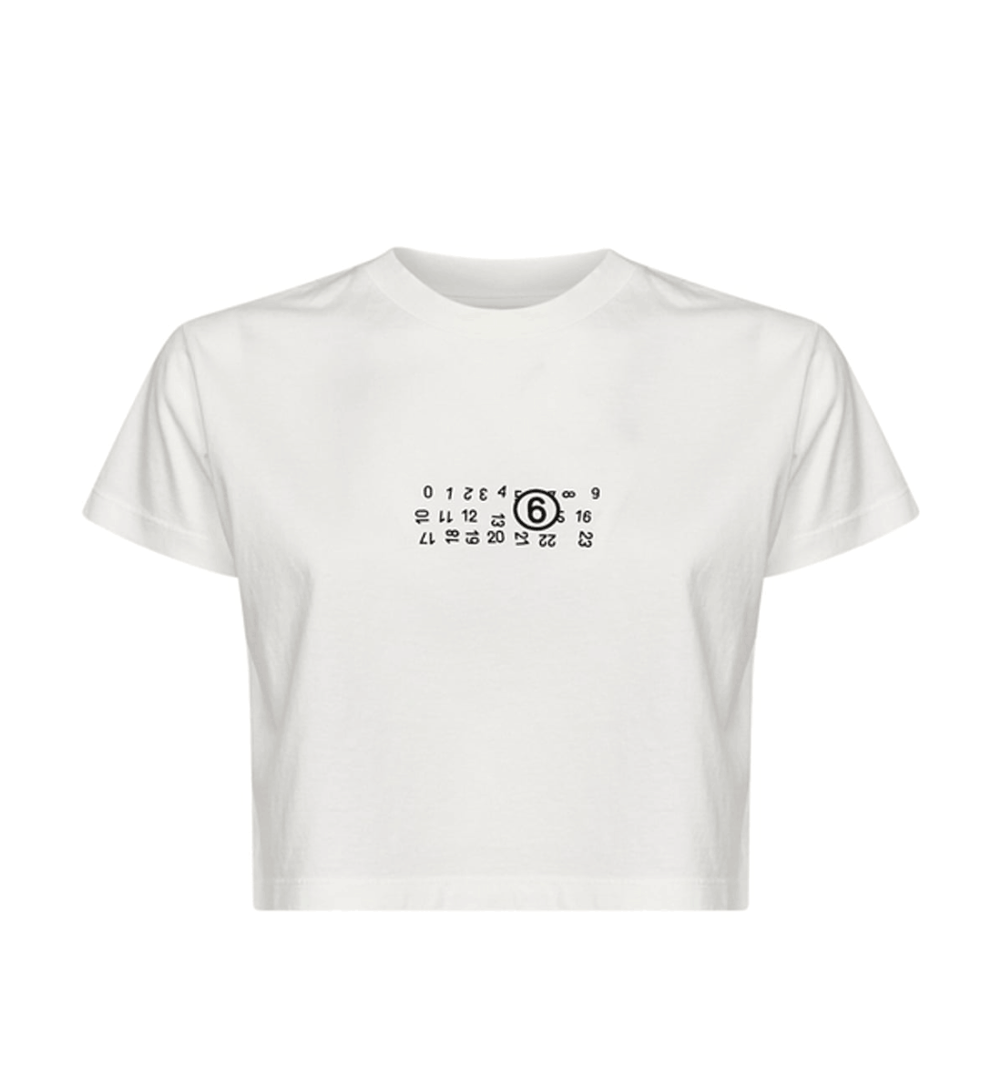 White Flipped-print overdyed T-shirt 