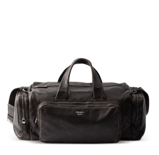 Dark Brown Nappa Leather Duffel Bag