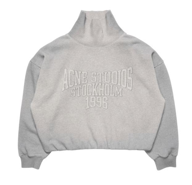 Fleece sweatshirt with logo Grey Melange