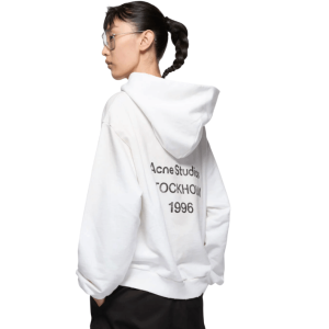 Fleece logo hoodie - Dusty white