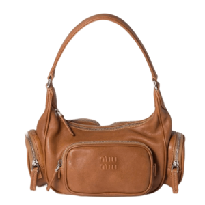 Miu Miu Nappa Leather Pocket Bag Caramel