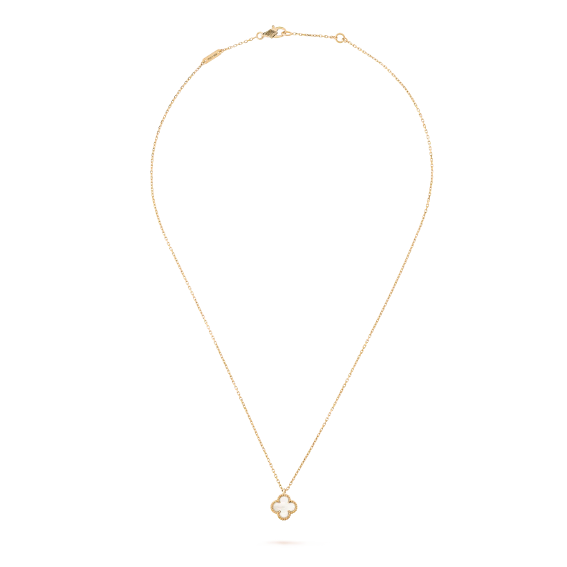 Van Cleef & Arpels Sweet Alhambra Pendant Yellow Gold Mother of Pearl