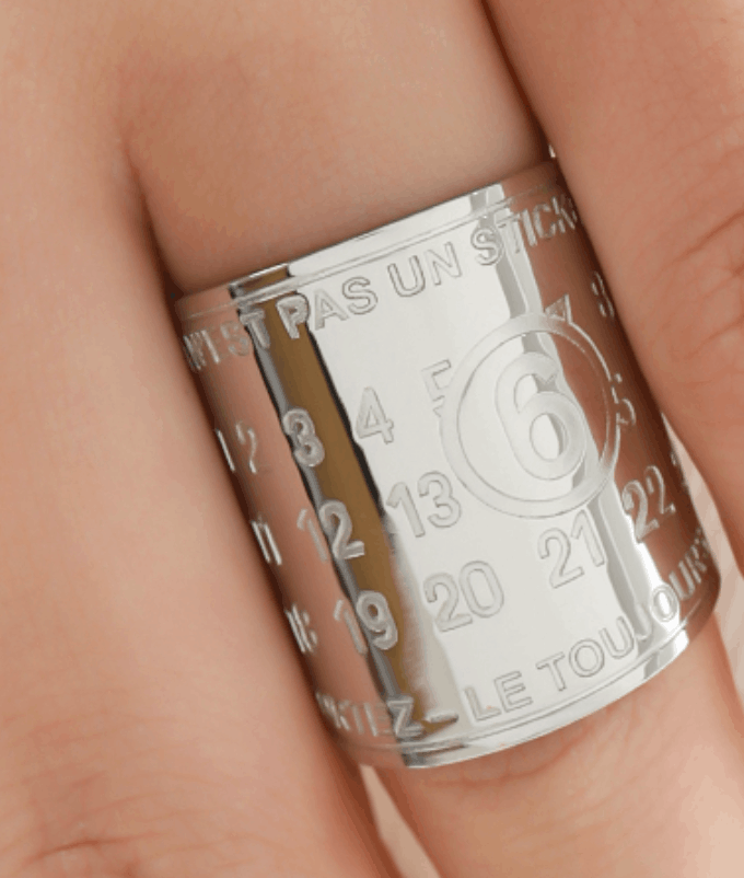 Gray Souvenir sticker band ring