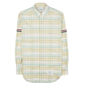 Thom Browne Plaid Oxford Armband Point Collar Shirt Light Yellow