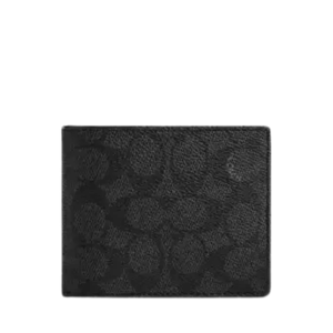 Coach Signature Canvas 3 In 1 Wallet Charcoal Black