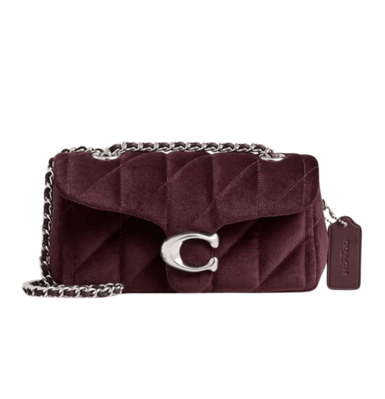 Coach Tabby Quilting Shoulder Bag 20 Merlot