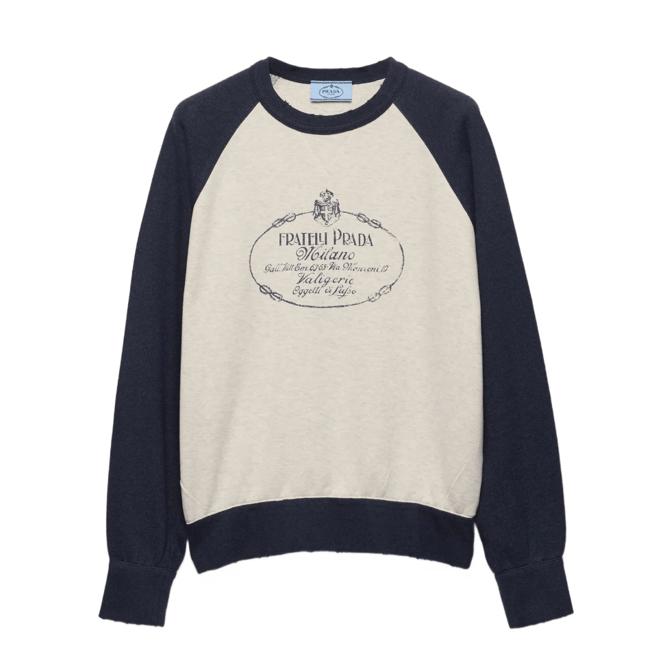 Prada Logo-print Raglan-sleeve Sweatshirt