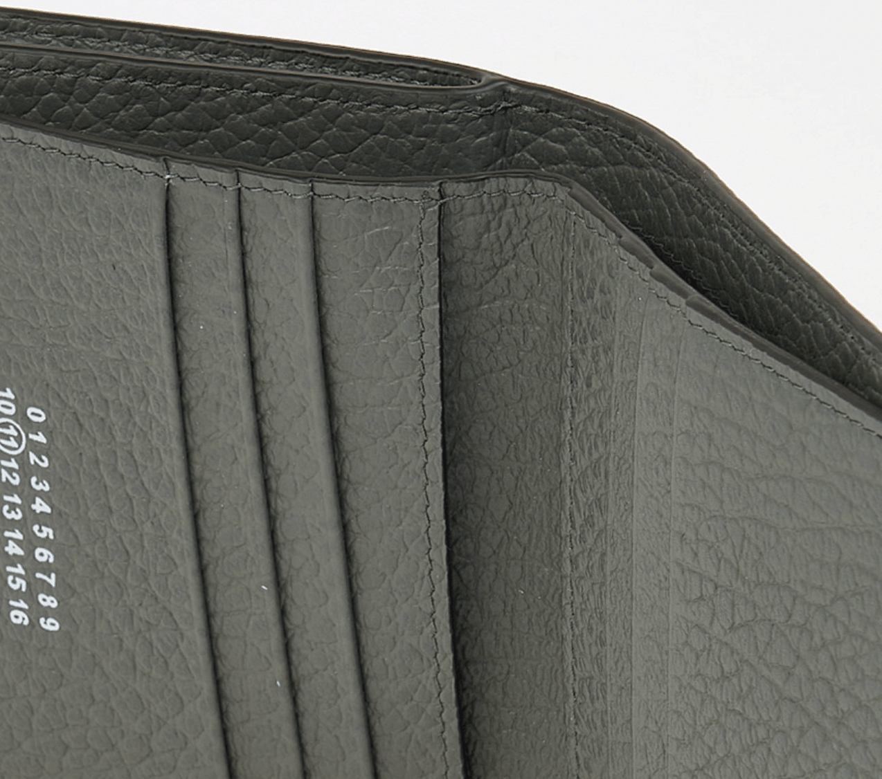 Maison Margiela Leather Flap Wallet Pebble Grey