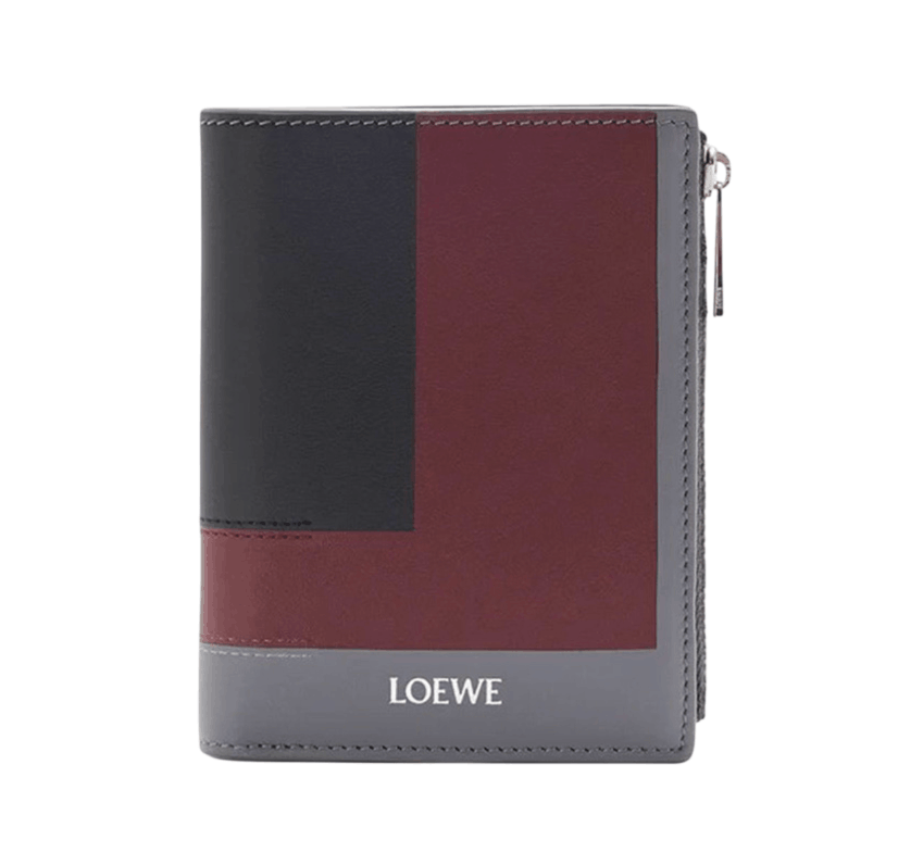 Loewe Slim Compact Wallet in Nappa Calfskin Ardesia Deep Ruby