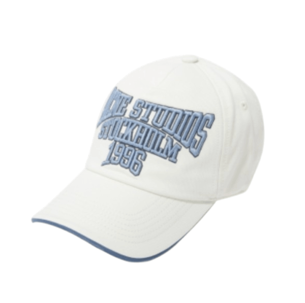Embroidered logo hat - White/grey