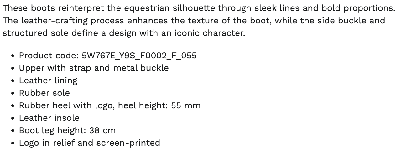 Leather boots  5W767E 5Y9S F0002