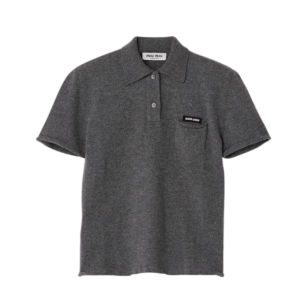 Cashmere polo shirt - Slate Gray