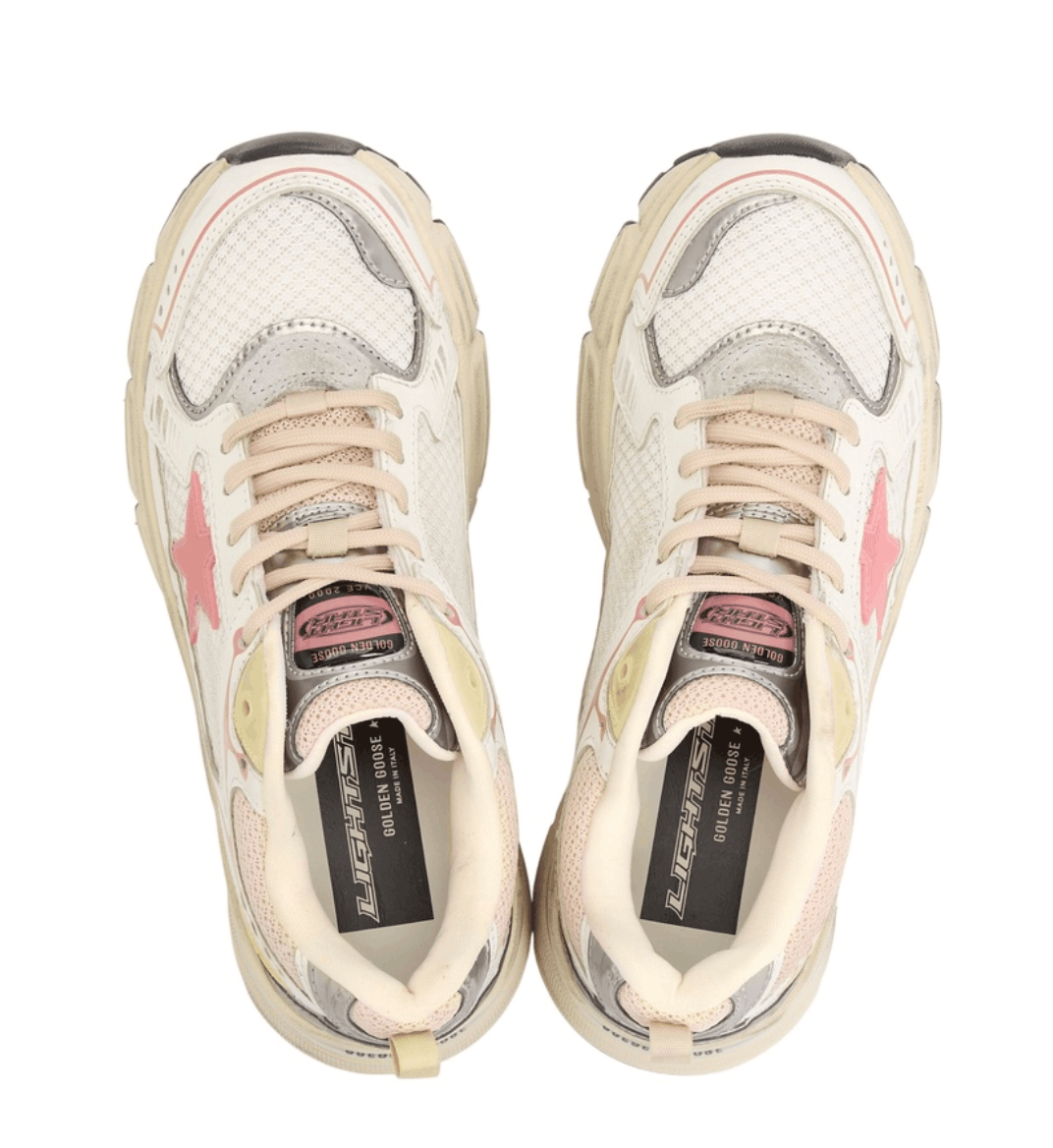 (W) Golden Goose Lightstar Sneakers White Pink