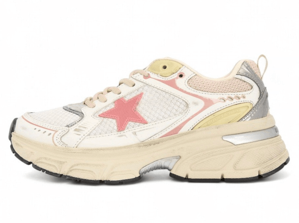 (W) Golden Goose Lightstar Sneakers White Pink