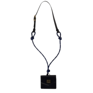 Miu Miu Leather Cord Trick Black Baltic Blue