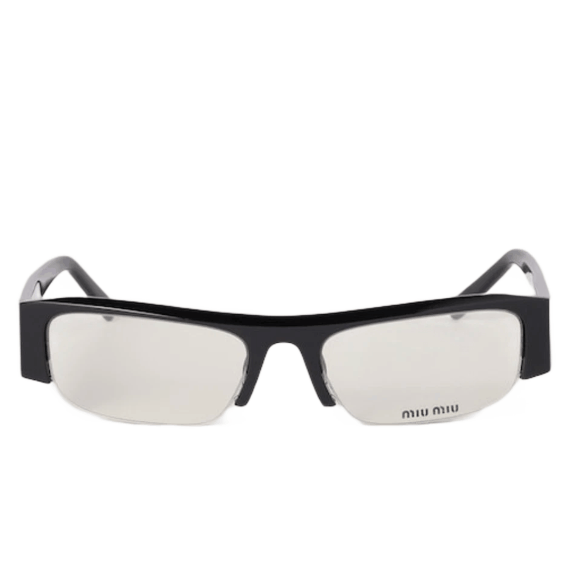 (W) Miu Miu Runway Sunglasses Blu-ray Clear Lens Black Alternative fit