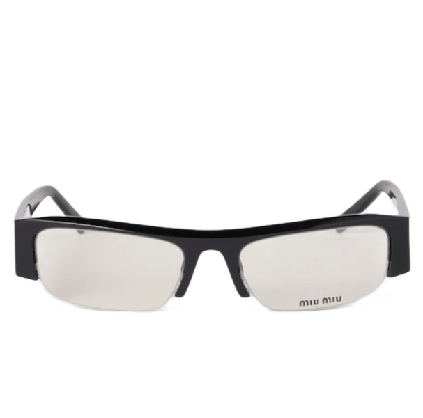 (W) Miu Miu Runway Sunglasses Blu-ray Clear Lens Black Alternative fit