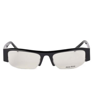 (W) Miu Miu Runway Sunglasses Blu-ray Clear Lens Black Alternative fit