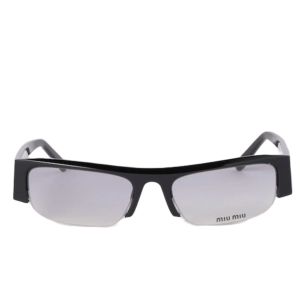 (W) Miu Miu Runway Sunglasses Light Sky Gradient Crystal Lens Black