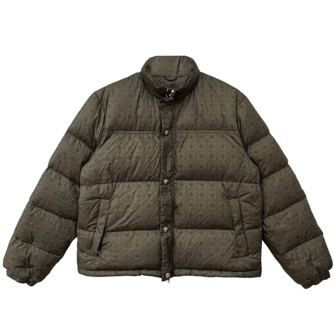 Chrome Hearts Monogram Puffer Down Jacket Olive