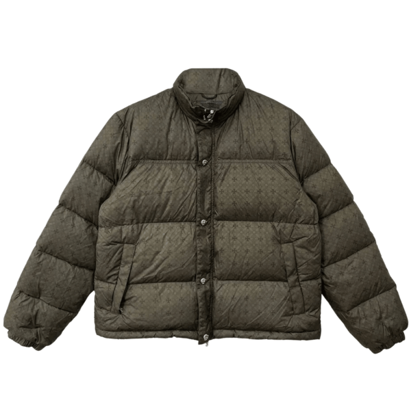 Chrome Hearts Monogram Puffer Down Jacket Olive