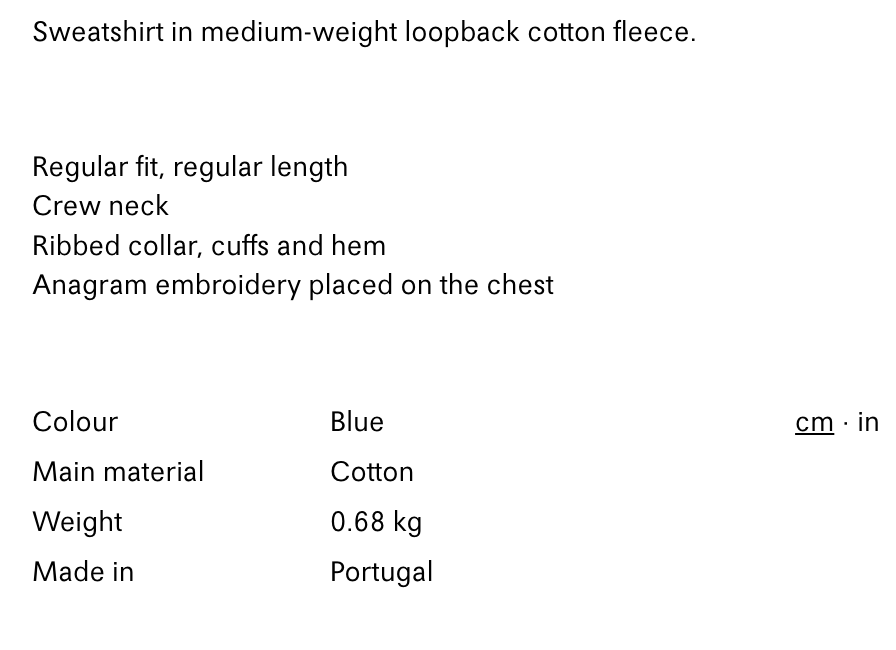 Sweatshirt in cotton 