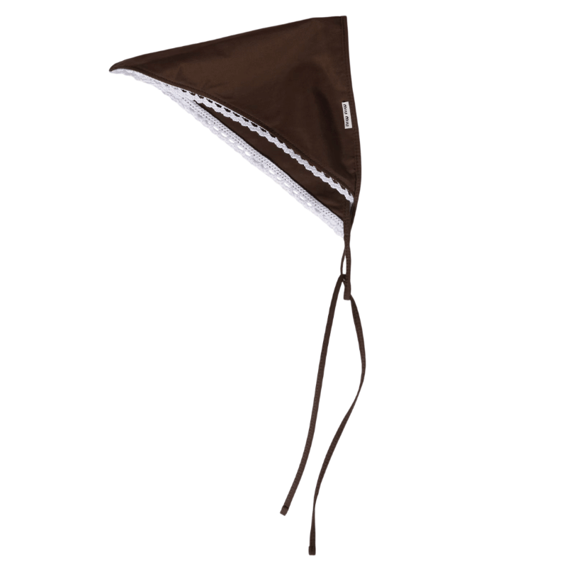 Ebony/white Poplin Bandana