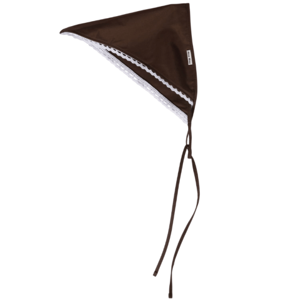 Ebony/white Poplin Bandana