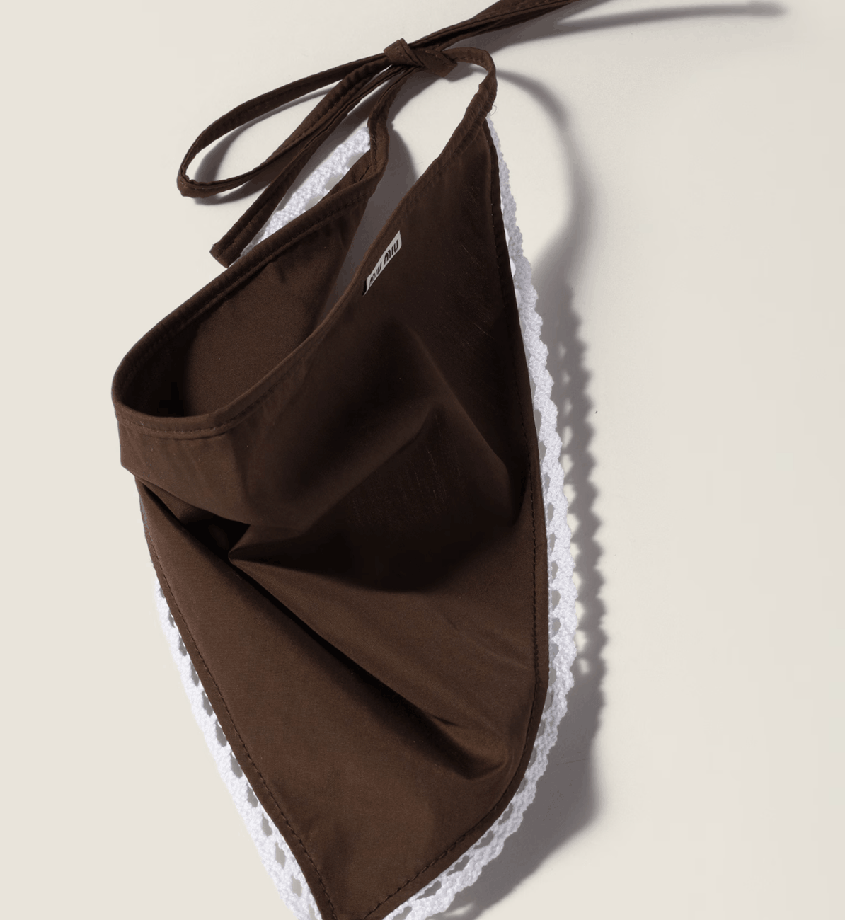 Ebony/white Poplin Bandana