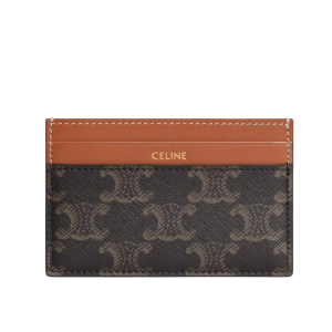 MEDIUM CARD HOLDER IN Triomphe canvas AND calfskin