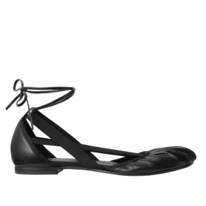 FLAT PEDILLE BALLERINAS IN GOAT LEATHER