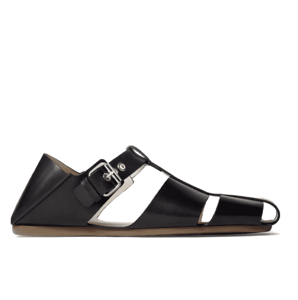 LEMAIRE Fisherman Slip On Sandals Black