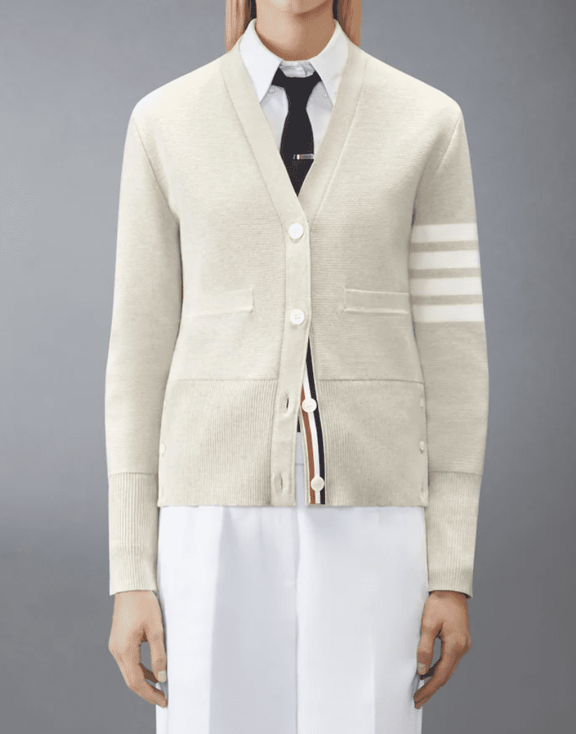 COTTON CREPE MILANO 4-BAR CARDIGAN