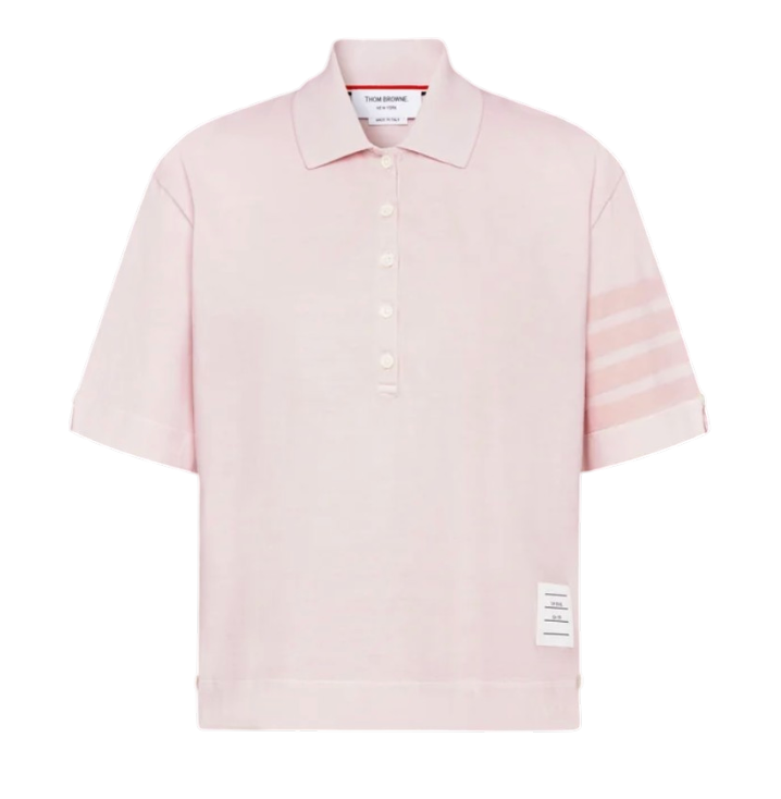 OVERDYED 4-BAR JERSEY POLO - PINK