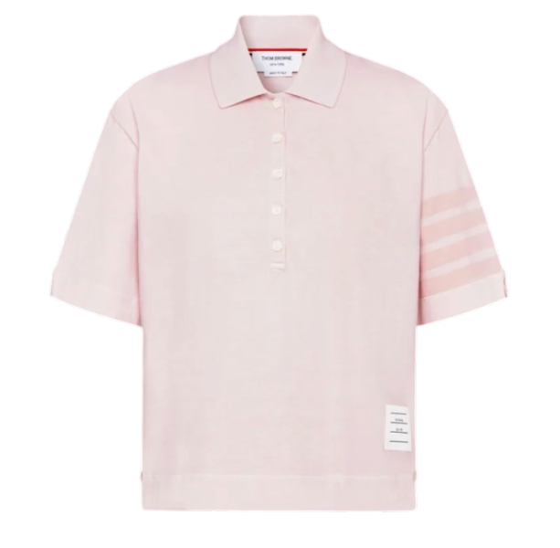 OVERDYED 4-BAR JERSEY POLO - PINK