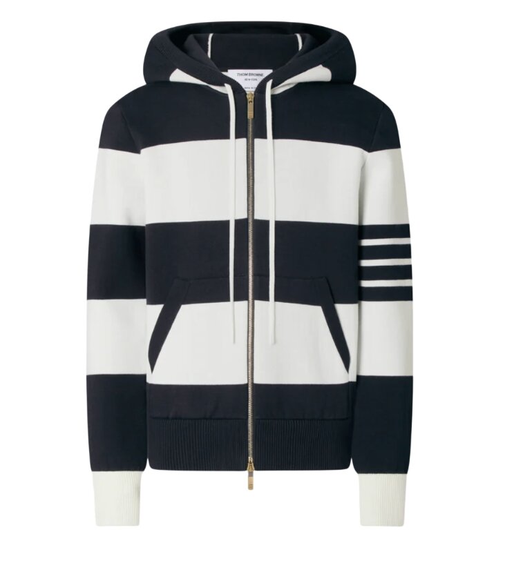 HECTOR 4-BAR RUGBY ZIP UP HOODIE 