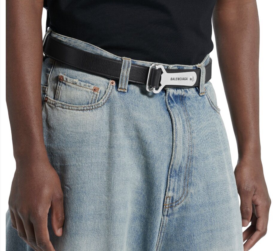 Bottle Opener D Ring Belt in Black