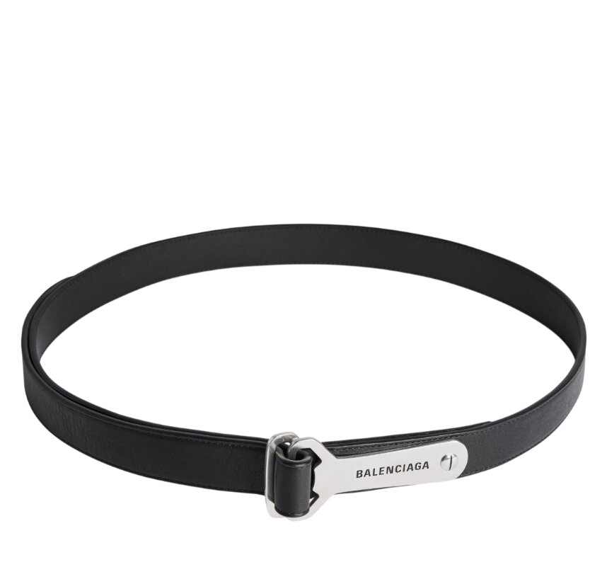 Bottle Opener D Ring Belt in Black