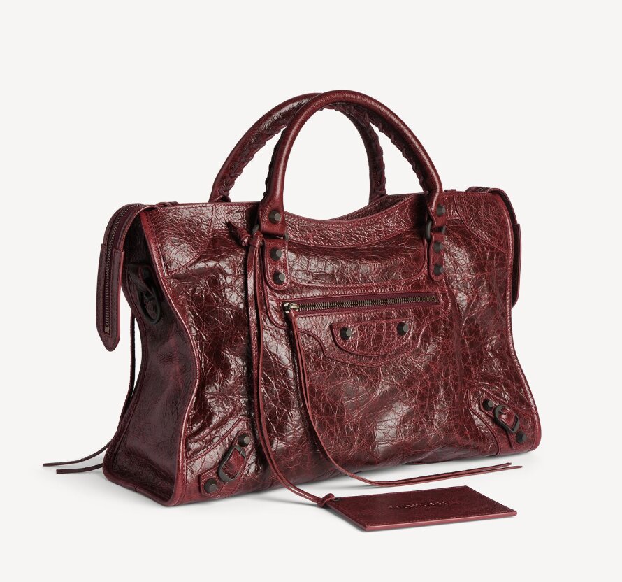 Le City Bag Medium in Berry Red