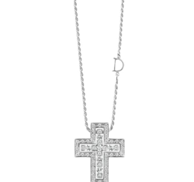 Damiani Belle Epoque Diamonds Necklace White Gold 14x12mm