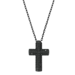 Damiani Metropolitan Diamond Necklace Black Silver